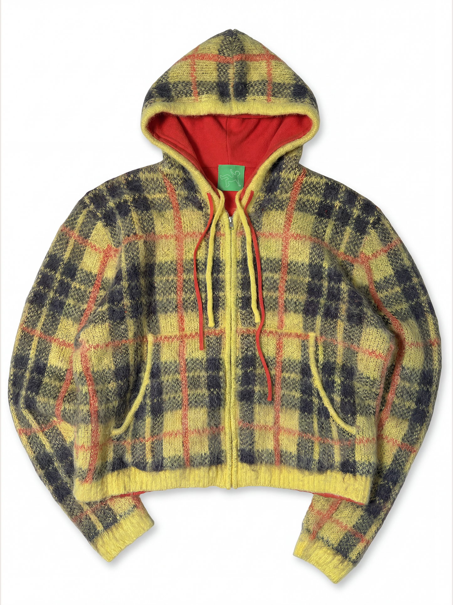 Reversible Mohair Zip-Up