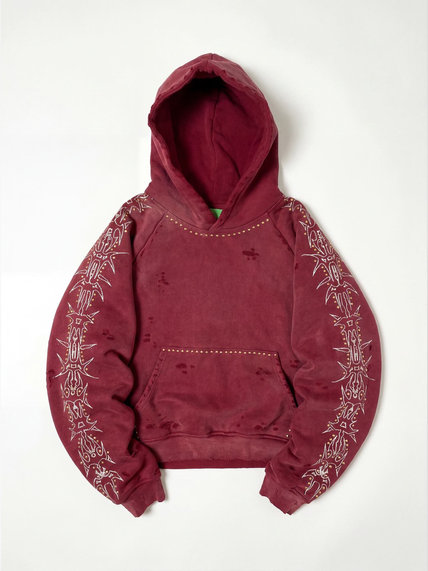 'RED WINE' Rivet Hoodie