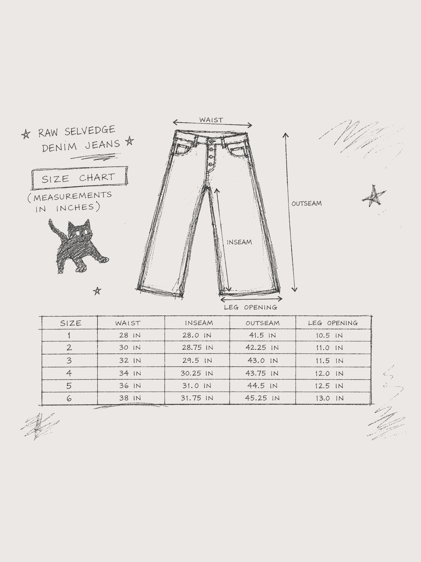 'UNLUCKY' Selvedge Denim